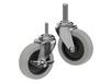 THREADED STEM CASTERS - THERMO-RUBBER WHEELS