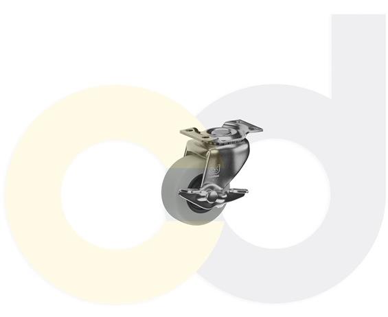 TOP PLATE CASTERS- THERMO-RUBBER WHEELS