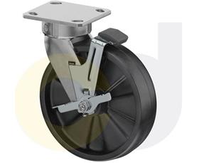 ZINC PLATED CASTERS - GLASS-FILLED NYLON WHEELS