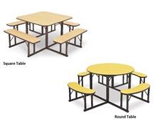 SQUARE & ROUND CAFETERIA TABLES