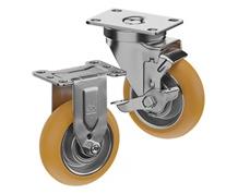 CASTERDEPOT TOP PLATE CASTERS - POLY ON ALUMINUM WHEEL - CAPACITIES UP TO 350 LBS.