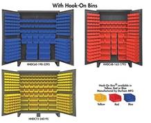 HEAVY DUTY STORAGE CABINETS WITH HOOK-ON BINS